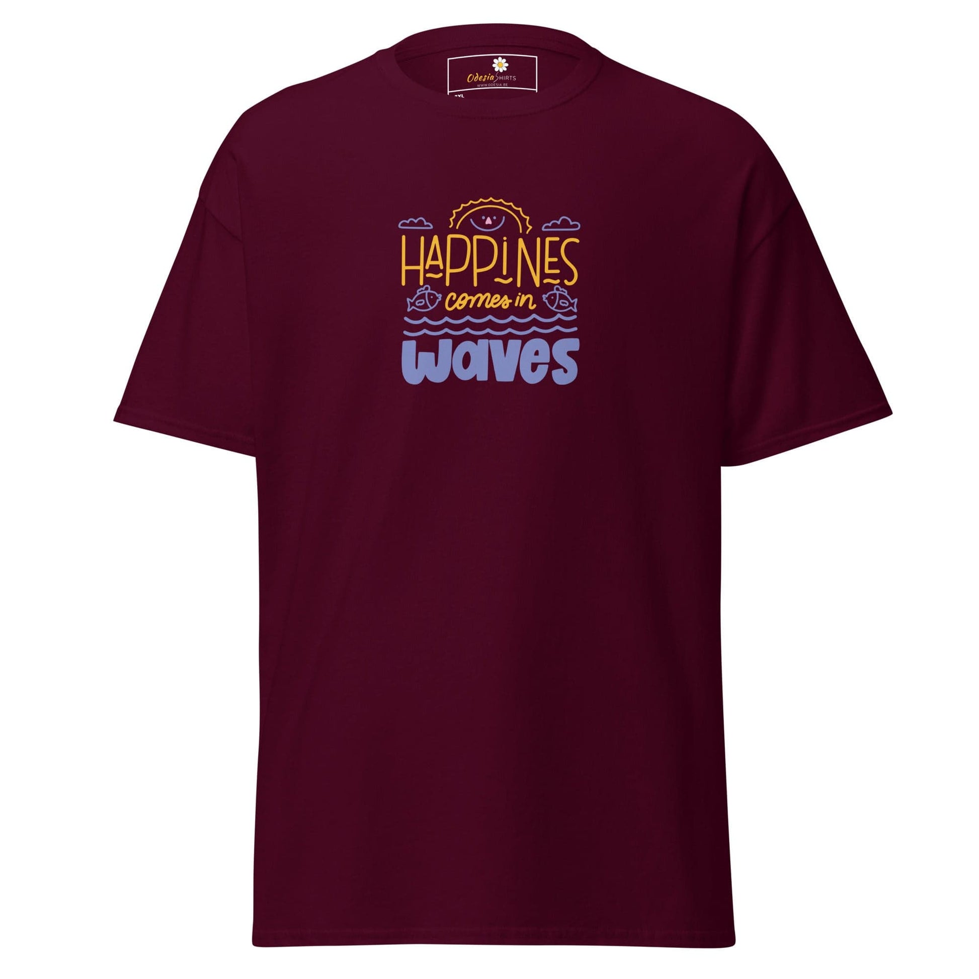 Maroon T-shirt with graphic design for Men and Women in 2XL to 5XL sizes