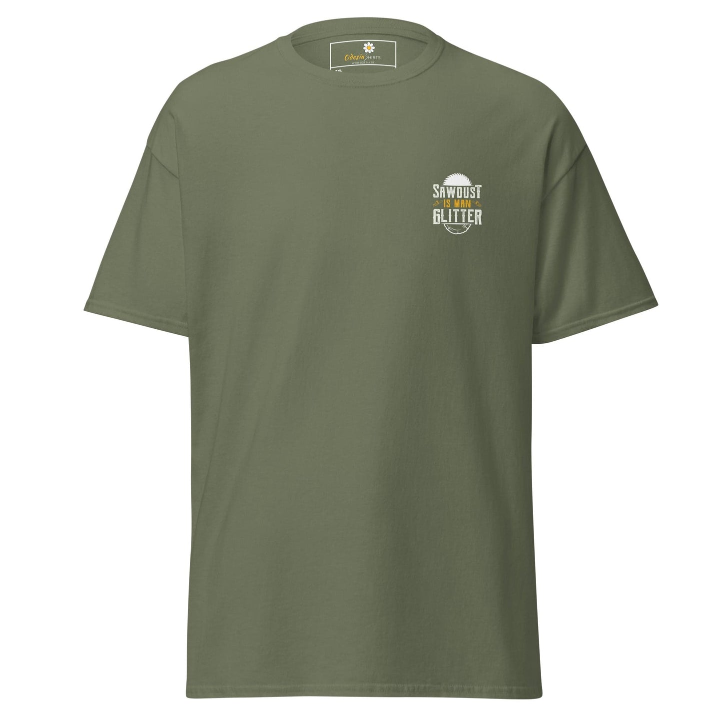 Olive green T-shirt displayed in the T-SHIRT DESIGN TEE MEN WOMEN 2XL-5XL product