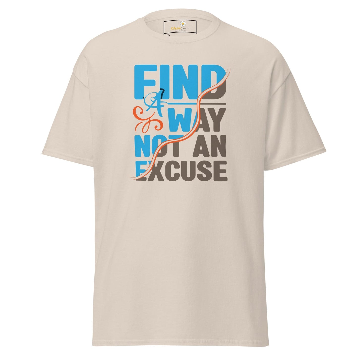 Beige motivational T-shirt for Men and Women in 2XL to 5XL sizes