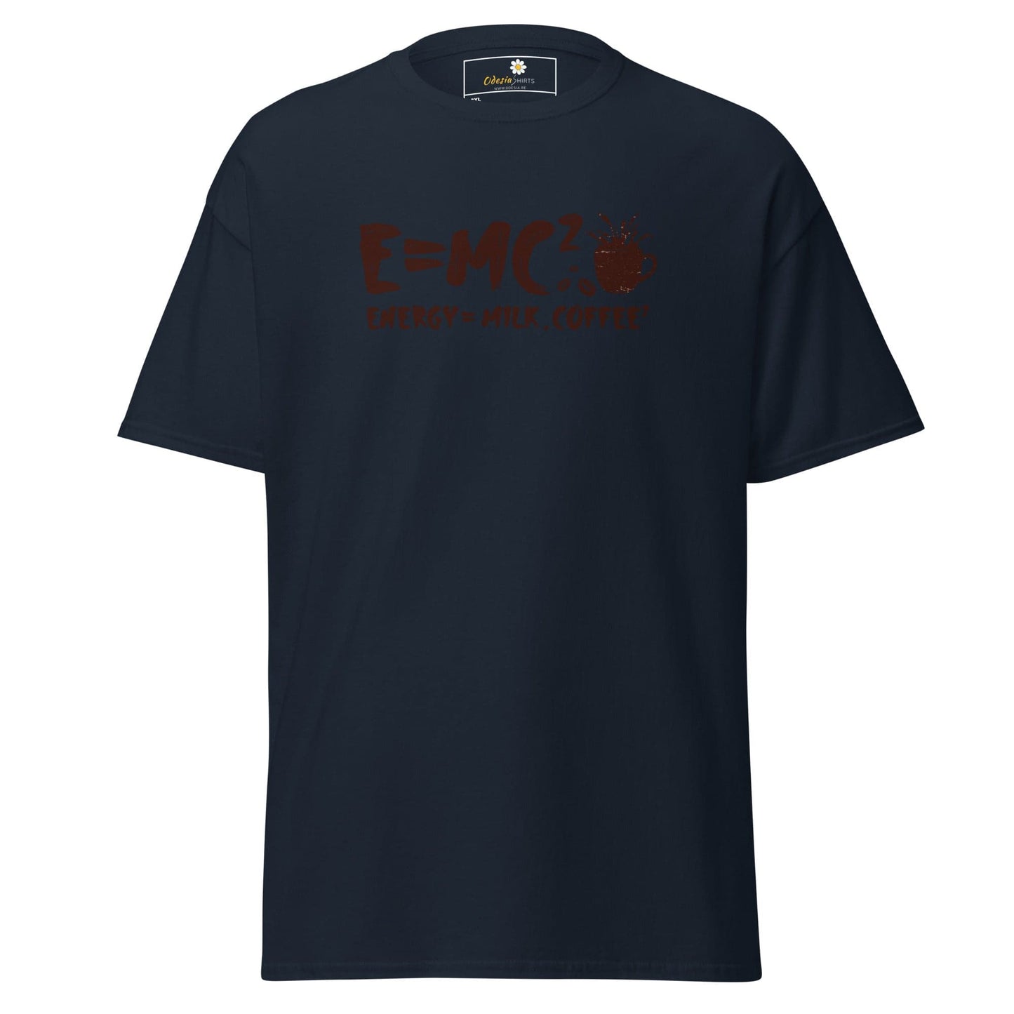 Navy t-shirt.