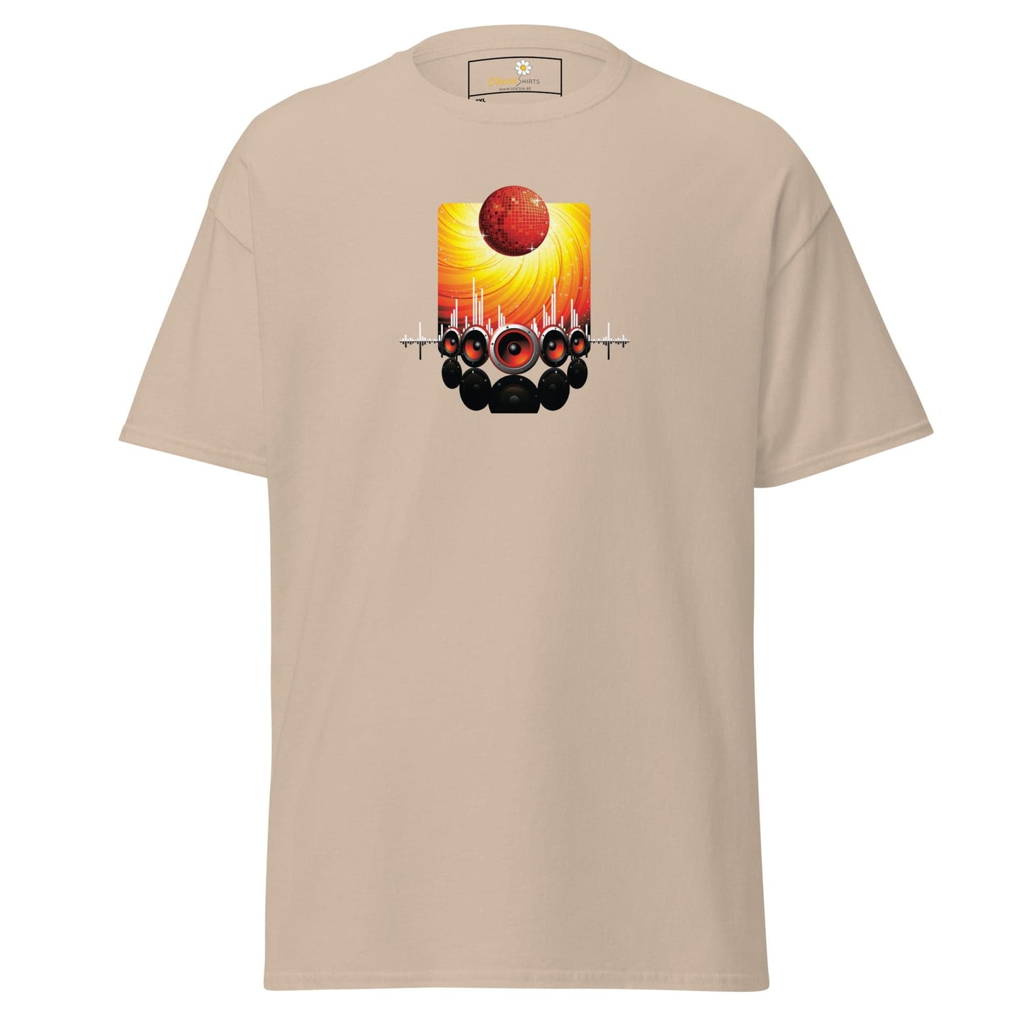 Beige T-shirt with graphic design for Men and Women in size 2XL to 5XL
