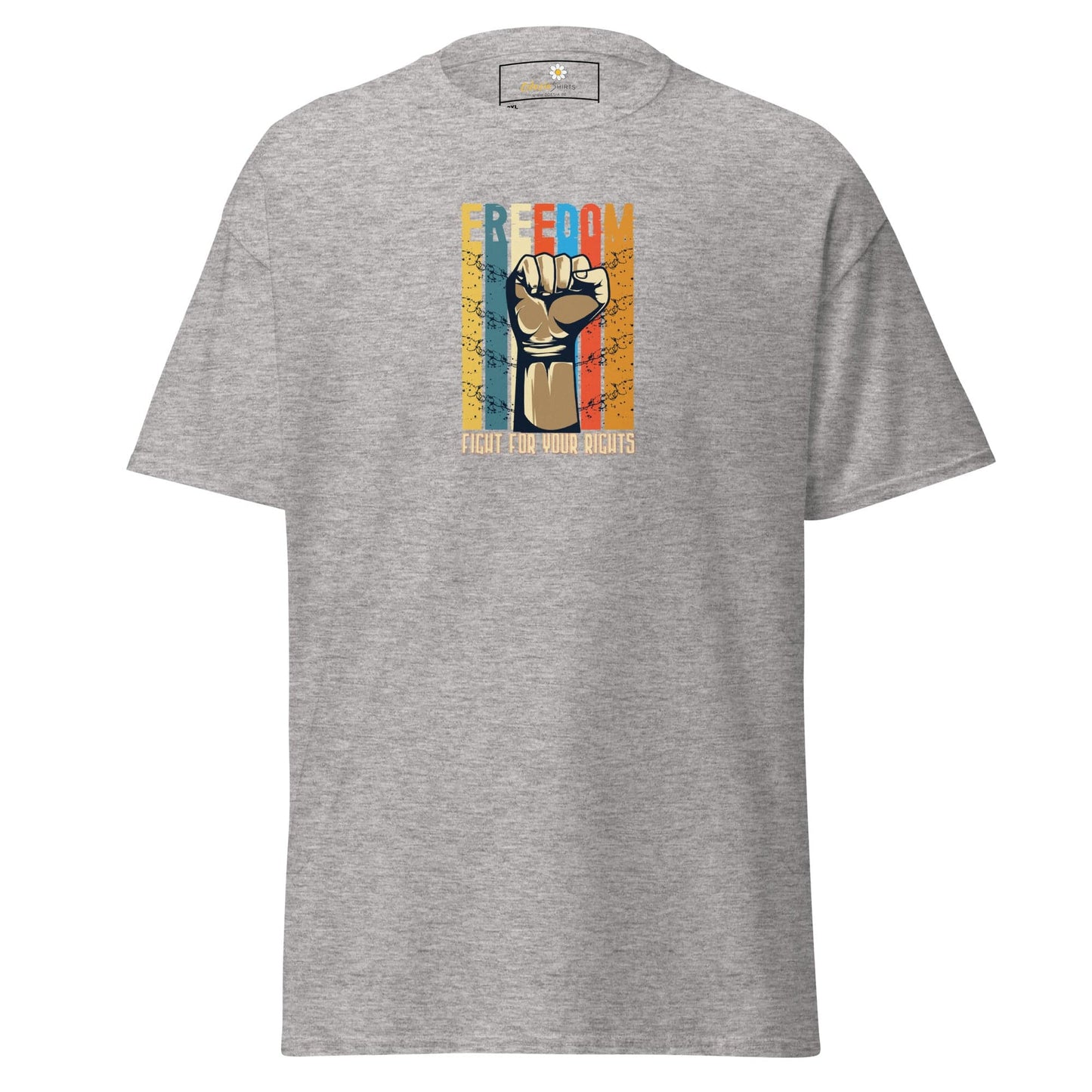 Gray T shirt with Freedom graphic from T SHIRT DESIGN TEE MEN WOMEN 2XL to 5XL