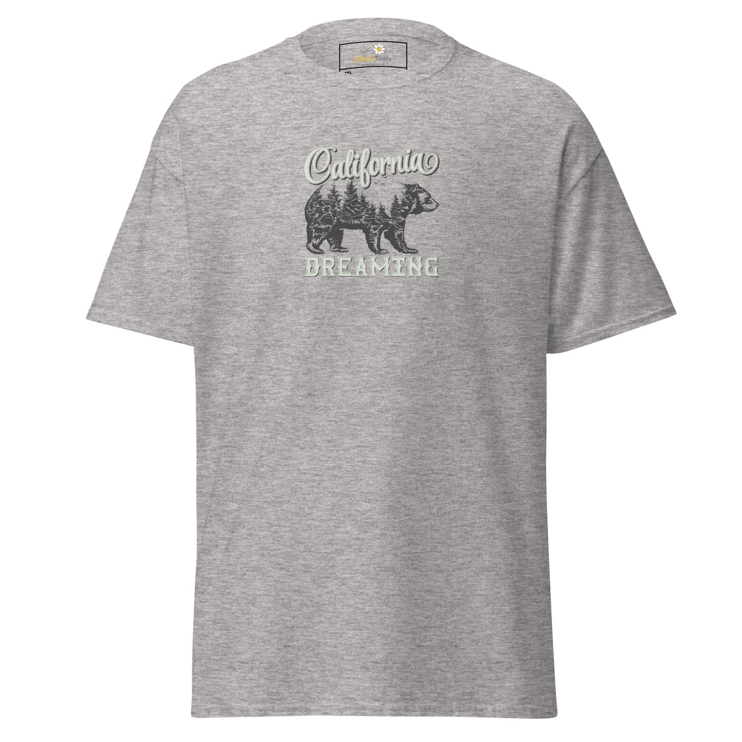 Gray T-shirt with bear graphic from T-SHIRT DESIGN TEE for Men and Women in available sizes